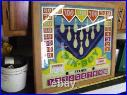 Bally bingo pinball MAN CAVE WALL HANGER BACK GLASS
