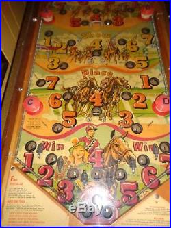 Bally wood rail horse race pinball one ball game from 1949 ready to play