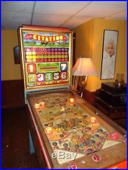 Bally wood rail horse race pinball one ball game from 1949 ready to play