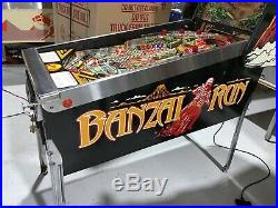 Banzai Run Pinball Machine Williams Coin Op Arcade 1988 Free Shipping