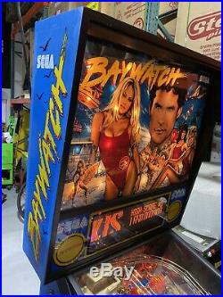 Baywatch Pinball Machine By Sega Pamela Andersen David Hasselhoff Free Ship