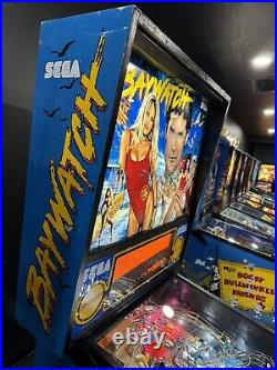 Baywatch Pinball Machine Sega 1995 David Hasselhoff Orange County Pinballs