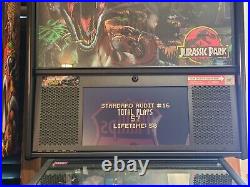 Beautiful Stern Jurassic Park Premium Pinball Machine Huo Only 60 Game Plays