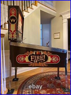 Beautifully restored! Fire 1987 Williams pinball machine! New playfield