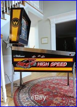 Beautifully restored! High Speed 1986 Williams pinball machine! New playfield