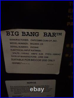 Big Bang Bar Pinball Machine Original Capcom Prototype Orange County Pinballs Big Bang Bar Pinball Machine Original Capcom Prototype Orange County Pinballs