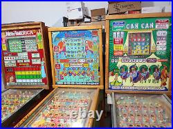 Bingo Pinball Machines Lot of 8