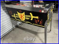 Black Knight Pinball Machine Williams 1980 LEDS Orange County Pinballs FREE SHIP