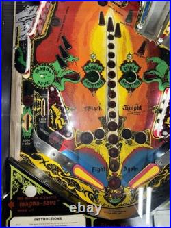 Black Knight Pinball Machine Williams 1980 LEDS Orange County Pinballs FREE SHIP