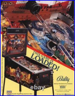 Black Rose Pinball Machine By Bally! Great Shape And Ready For Years Of Fun