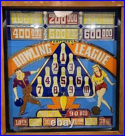 Bowling League Flipperless (Pinball) Machine (Gottlieb) 1947 RESTORED