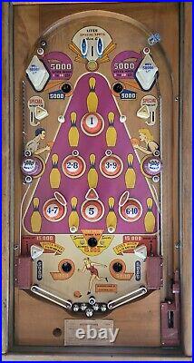 Bowling League Flipperless (Pinball) Machine (Gottlieb) 1947 RESTORED