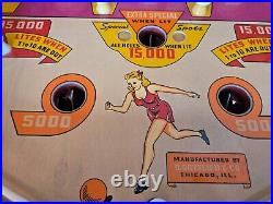 Bowling League Flipperless (Pinball) Machine (Gottlieb) 1947 RESTORED