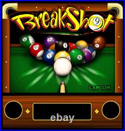 Breakshot Pinball Alternate Translite withSpeaker Panel overlay 2 to Choose from