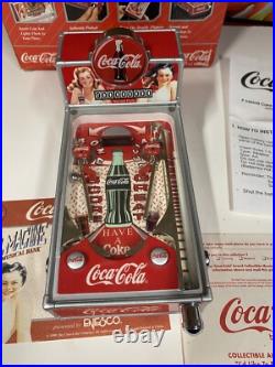 CIB 1998 Coca-Cola Pinball Machine COA Musical Bank Lights Up & Plays
