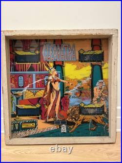 CLEOPATRA Pinball BACKGLASS by GOTTLIEB 1977 Wood Framed CLEOPATRA Pinball BACKGLASS by GOTTLIEB 1977 Wood Framed