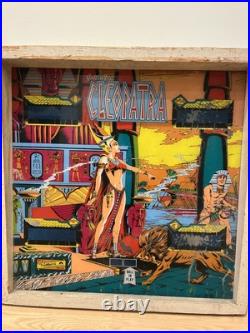 CLEOPATRA Pinball BACKGLASS by GOTTLIEB 1977 Wood Framed CLEOPATRA Pinball BACKGLASS by GOTTLIEB 1977 Wood Framed