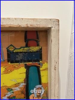 CLEOPATRA Pinball BACKGLASS by GOTTLIEB 1977 Wood Framed CLEOPATRA Pinball BACKGLASS by GOTTLIEB 1977 Wood Framed