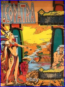 CLEOPATRA Pinball BACKGLASS by GOTTLIEB 1977 Wood Framed CLEOPATRA Pinball BACKGLASS by GOTTLIEB 1977 Wood Framed