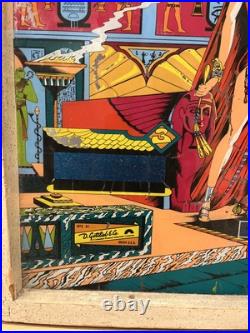 CLEOPATRA Pinball BACKGLASS by GOTTLIEB 1977 Wood Framed CLEOPATRA Pinball BACKGLASS by GOTTLIEB 1977 Wood Framed