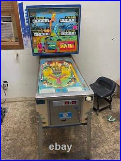 CUTE 1974 Chicago Coin SHOWTIME pinball machine Shopped LED'ed FREE SHIPPING