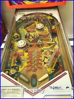 Charlie's Angels Pinball Machine, Gottlieb, 1978 Good Condition