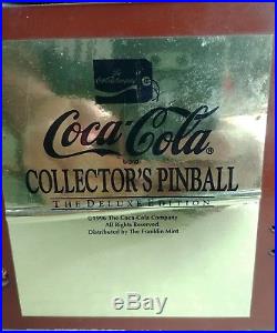 Coca Cola Collectors Pinball 1996 Issued By The Franklin Mint Used FOR REPAIR