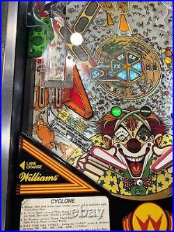 Cyclone Pinball Machine Williams 1988 LEDS Free Shipping Orange County Pinballs