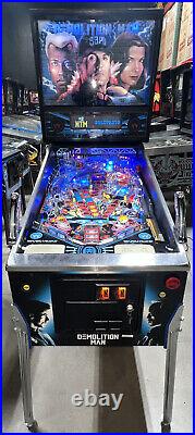 Demolition Man Pinball Machine Williams 1994 Arcade Free Shipping LEDs