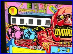 Duotron Pinball Machine Glass Back 24 X 28 Nice Condition Framed B. Offer
