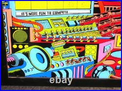 Duotron Pinball Machine Glass Back 24 X 28 Nice Condition Framed B. Offer