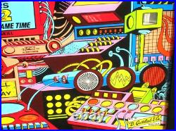 Duotron Pinball Machine Glass Back 24 X 28 Nice Condition Framed B. Offer