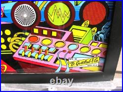 Duotron Pinball Machine Glass Back 24 X 28 Nice Condition Framed B. Offer