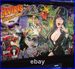 ELVIRA's House Of Horrors 40th Anniversary Edition pInball NIB with topper