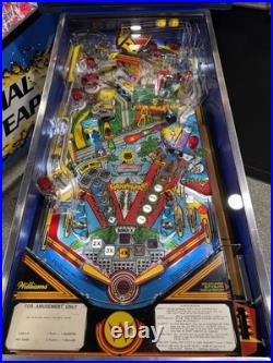Earthshaker Pinball Machine Williams 1989 Orange County Pinballs Free Shipping Earthshaker Pinball Machine Williams 1989 Orange County Pinballs Free Shipping
