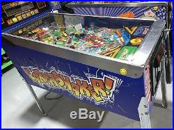 Earthshaker Pinball Machine Williams Coin Op New Playfield Restored Cabinet