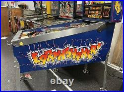 Earthshaker Pinball Machne Leds Professional Techs 1989 Looks And Plays Great