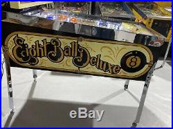 Eight Ball Deluxe Pinball Machine Bally 1981 Restored Free Shipping billiards