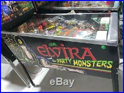 Elvira and the Party Animals Pinball Machine 1989 Arcade Free Shipping LEDs