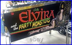 Elvira and the Party Monsters Pinball Machine Bally Free Shipping 1991 LEDS