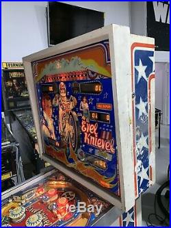 Evel Knievel Pinball Machine By Bally 1977 Original Coin Operated Free Shipping