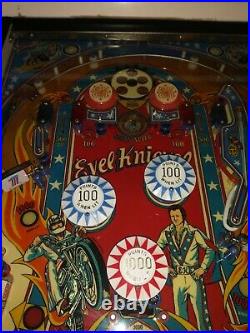 Evel Knievel Pinball Machine Coin Op Bally 1977