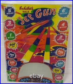 Exhibit Dale Jet Gun 1952 Arcade Backglass original unrestored very rare