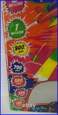 Exhibit Dale Jet Gun 1952 Arcade Backglass original unrestored very rare