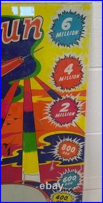 Exhibit Dale Jet Gun 1952 Arcade Backglass original unrestored very rare