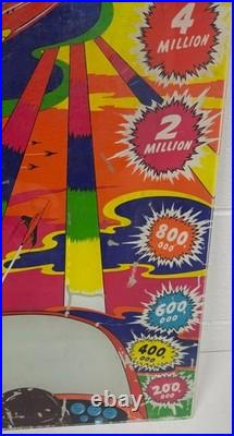 Exhibit Dale Jet Gun 1952 Arcade Backglass original unrestored very rare