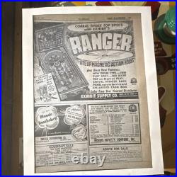 Exhibit Ranger Original Collectible Pinball Machine Arcade Game 1947