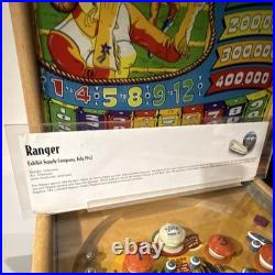 Exhibit Ranger Original Collectible Pinball Machine Arcade Game 1947