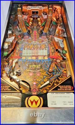FIRE! Pinball Machine Williams 1987 3527 FIRE! Pinball Machine Williams 1987 3527
