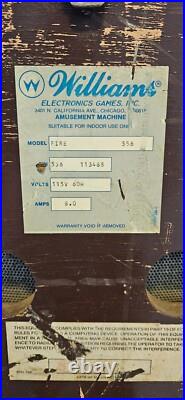 FIRE! Pinball Machine Williams 1987 3527